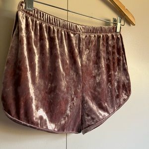 Velour shorts